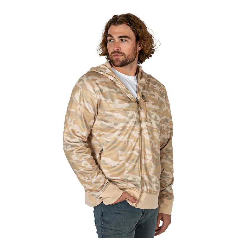 Full Zip Performance Hoodie | Desert Military Camo