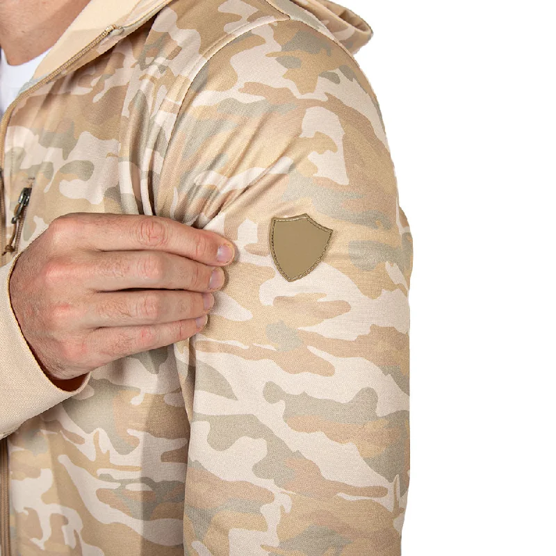 Full Zip Performance Hoodie | Desert Military Camo