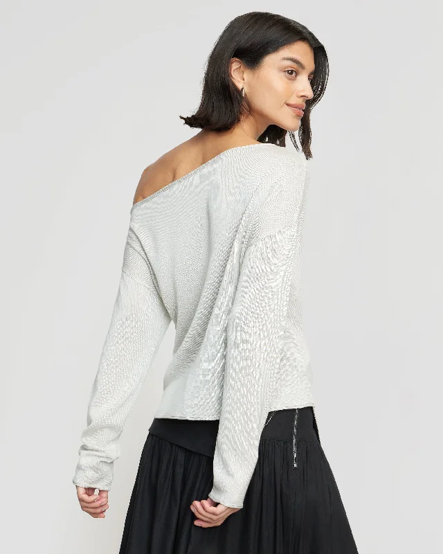 Hachi Tencel-Wool Off-Shoulder Sweater