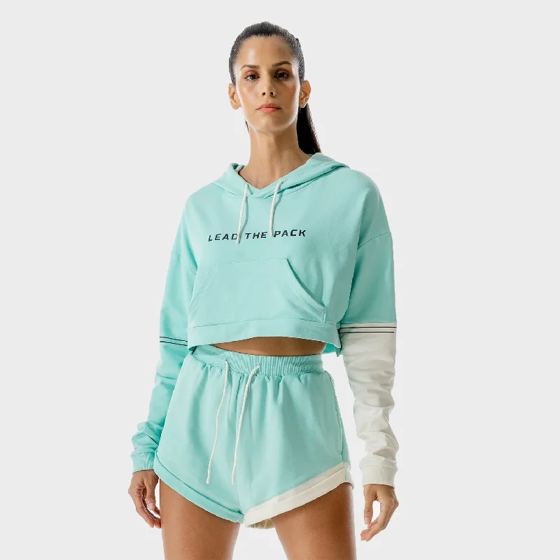 LAB360° Crop Hoodie - Pastel Turquoise