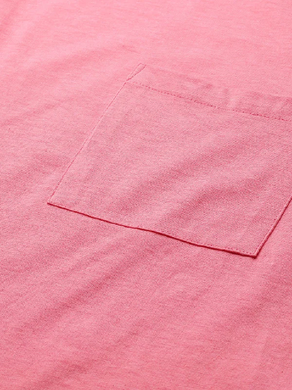 Pink Pocket Detail Boxy T-Shirt