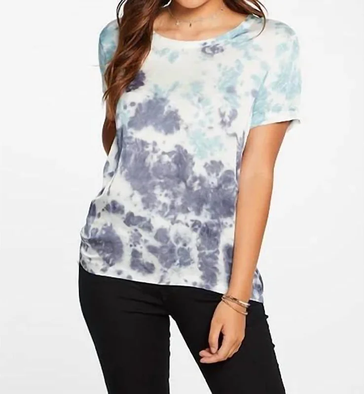 Silky Short Sleeve Tee In Tie Dye