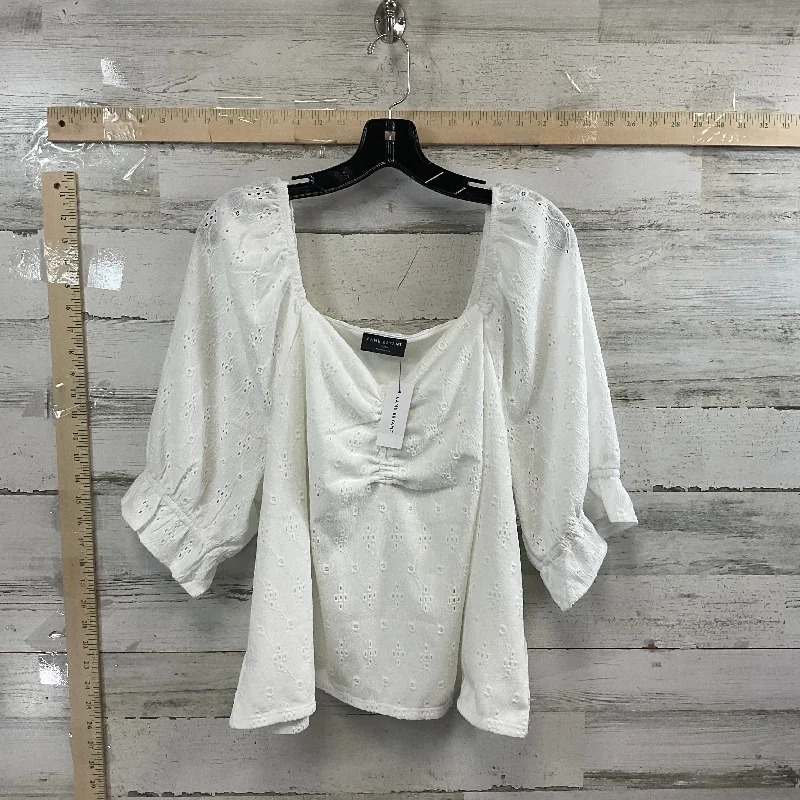 White Top Short Sleeve Lane Bryant, Size 3x